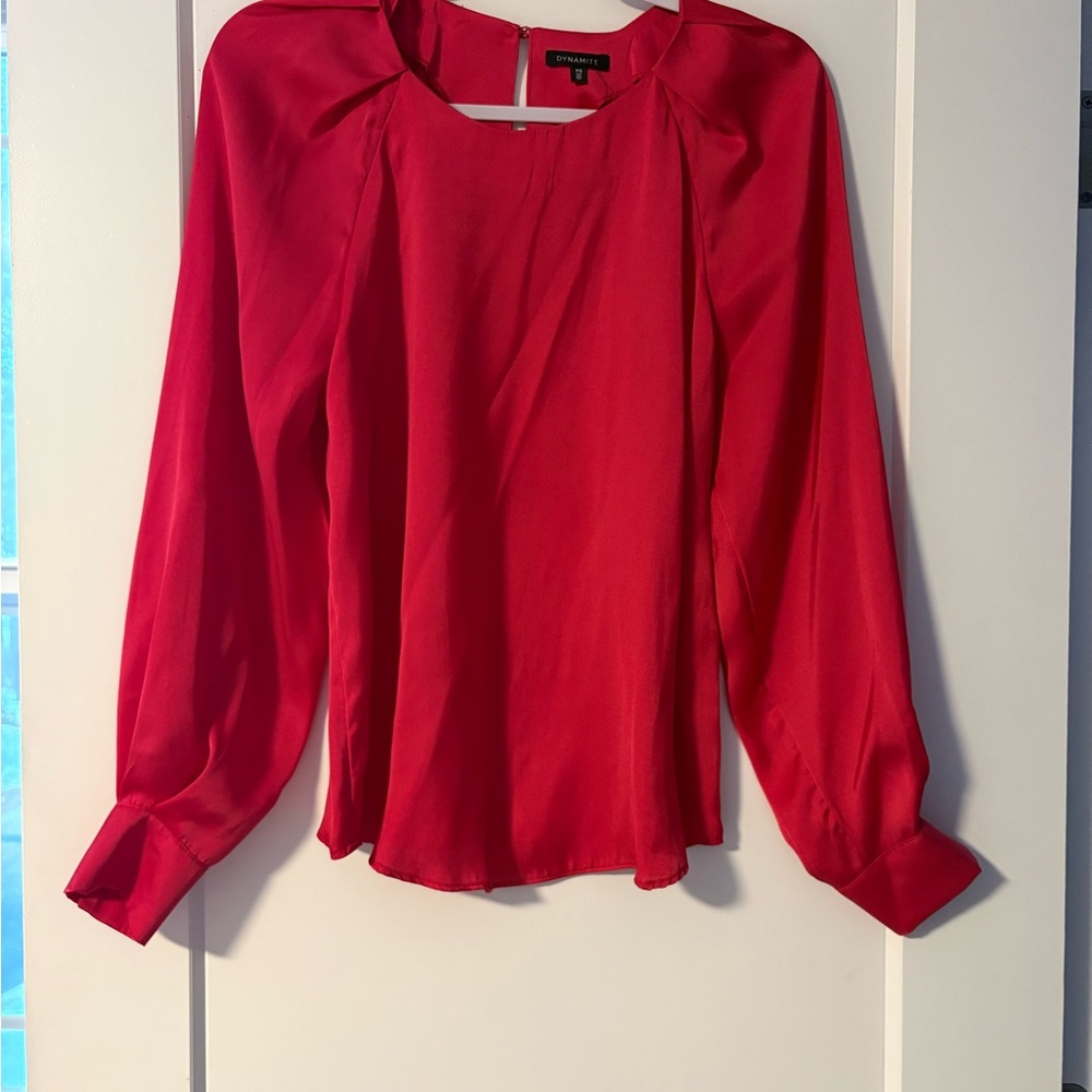 Dynamite Vibrant Pink Blouse
